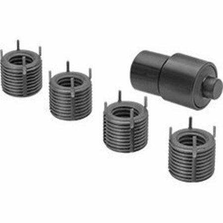 BSC PREFERRED Black-Phosphate Steel Key-Locking Inserts with Installation Tool Thick Wall 1/2-13 Thread Size 90245A016